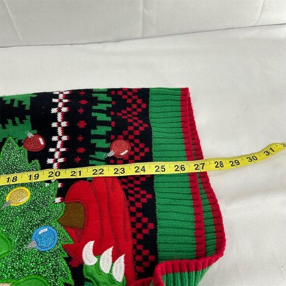 Celebrate Together Men's Tree Rexosaurus Ugly Christmas Sweater Large - Picture 8 of 8